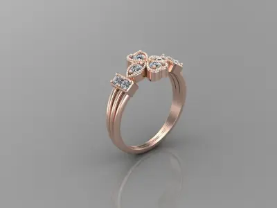 Solitaire Ring SR68 Version 1 3D model
