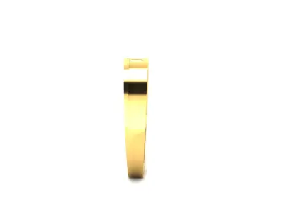 Band 3dm Render Details gold wedding 3D print model
