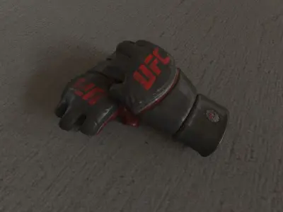 MMA Gloves Low-poly 3D model