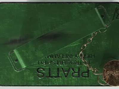  Vintage Pratts Petrol Gas Fuel Can Low-poly 3D model