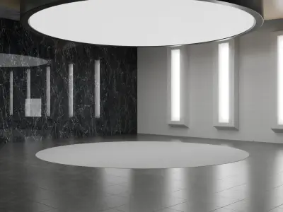 Garage Automotive Scene Blender Free low-poly 3D model