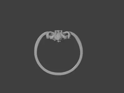 Crown Design Diamond Ring 3D print model