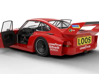 Porsche 935 77 Gelo No 67 Winner DRM Nurburgring Racing 1977 HQ 3D model