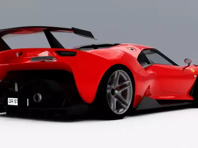 Ferrari P80C Low-poly 3D model