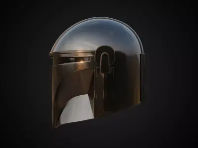 Din Djarin Helmet The Mandalorian Free 3D model