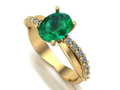 Twisted band ring 3D print model