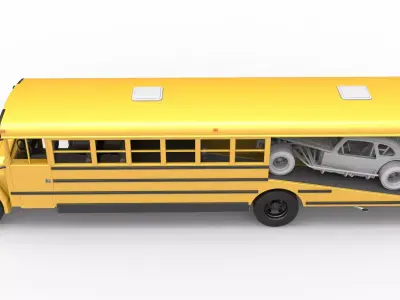 Vintage Transporter truck for Race car Version 6 Scale 1 to 25 3D print model