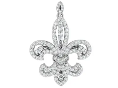 Fleur de Lis Diamond Pendant 3796 3D print model