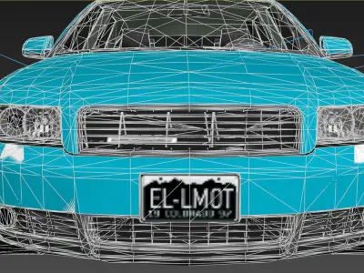 Mid 2000s European Station Wagon 3D Model Low-poly 3D model