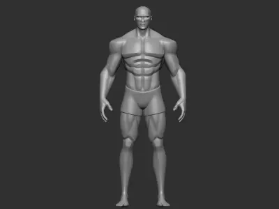 Body Man stylized characters Hight Poly 3D model