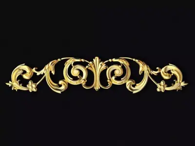 Central decor ornament for furniture 3D model 691