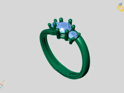 Women Ring 3DM Womens Ring 3d models 3D print model 3D print model 16