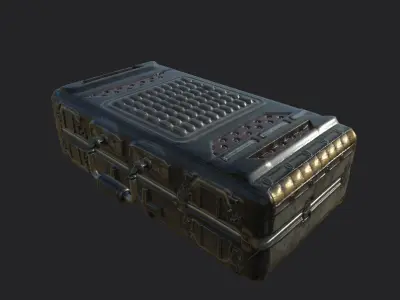 SciFi Case Low-poly 3D model Free low-poly 3D model