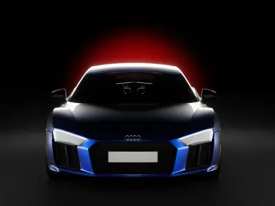 Audi R8 V10  Low-poly 3D model