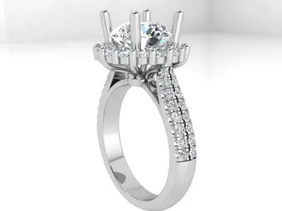 Round Halo Ring 3627 3D print model