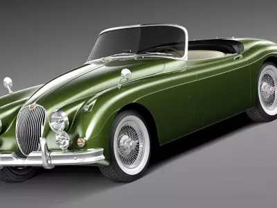 Jaguar XK150 roadster 1957 - 1961 3D Model 3D model