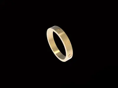 Screw Love Wedding Ring USA 9 75 3D print model