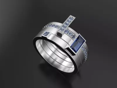 Abstract ring 3D print model