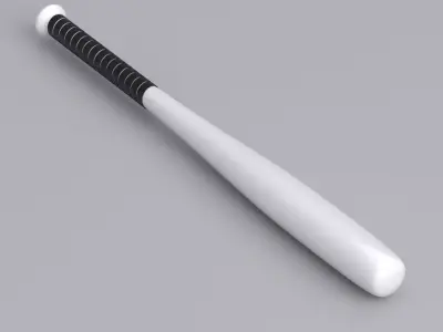 Baseball Bat white 3D model