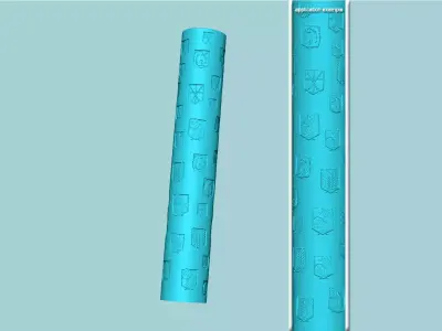 Texture Roll 81 Attack Titan Negative - Fondant Decoration Maker 3D print model
