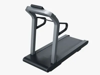 Running Machine - Treadmill Low-poly 3D model