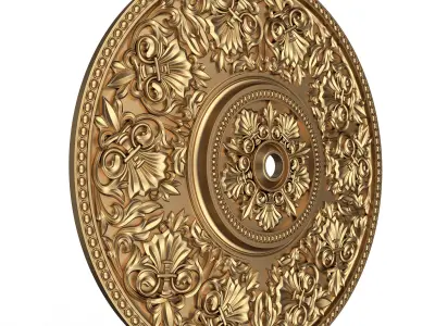 Ceiling Rosette 07 Low-poly 3D model