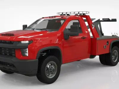 Silverado Wrecker Tow Truck 2021 Low-poly 3D model