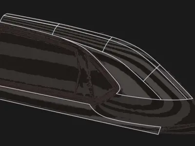 Scan Data Concept Automotive C Pillar 3D model