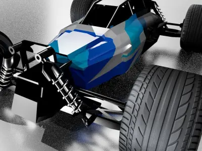 RC CAR model Low-poly 3D model