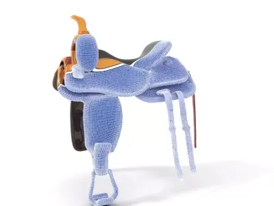 Golden Royal Saddle model pack Low-poly 3D model