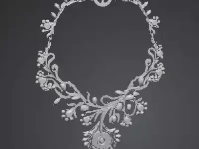 Imperial Peacock Necklace 3D print model