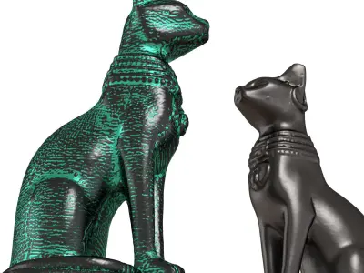 Egyptian Cat Figurine 3D model