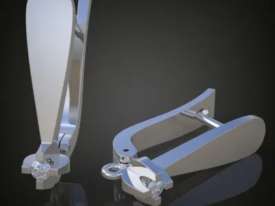 Earring 3D model 3D printable model 0127-20ol26 Free 3D print model
