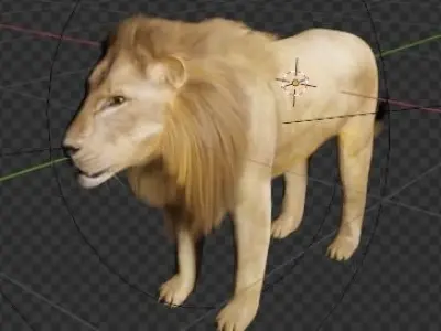 Lion for game 3D model