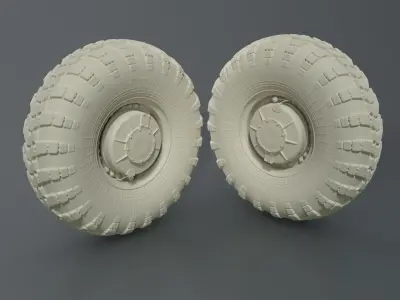 BTR-60P PA PB wheel and tire 13 00-18 3D print 3D print model