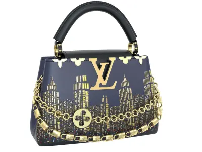 Louis Vuitton Capucines Mini Bag NY Navy Low-poly 3D model