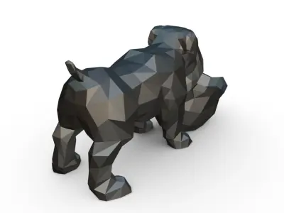candy bowl English bulldog 3D print model