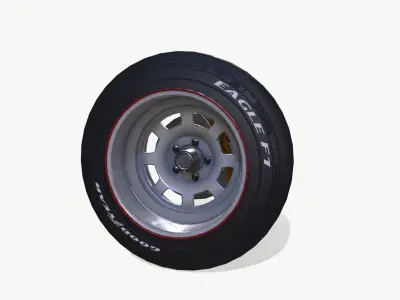 Rally wheel Eagle F1 Low-poly 3D model