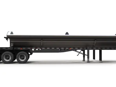 Side Dump trailer Low-poly 3D model