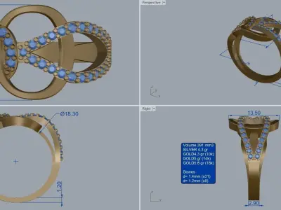 R 104 light ring 3D print model