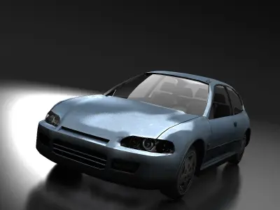 Hatchback honda civic - honda civic Low-poly 3D model