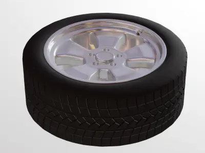 Car wheel 3D model