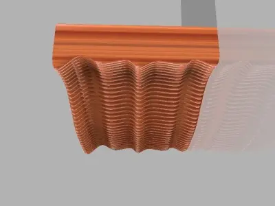 Curved wall version 3 3D model