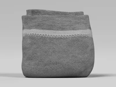 -Grey Socks - Folded- 3D model