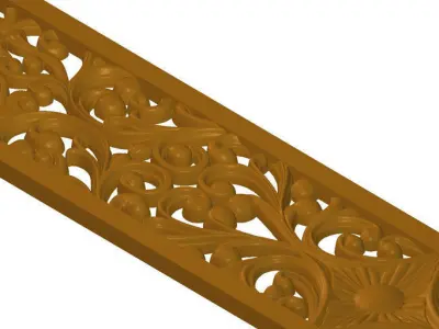 wall decor panel 3d stl model for cnc Carving 3D print model