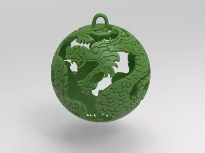 Christmas ball-dragon 3D print model