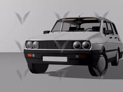 Renault 12 Toros Low-poly 3D model