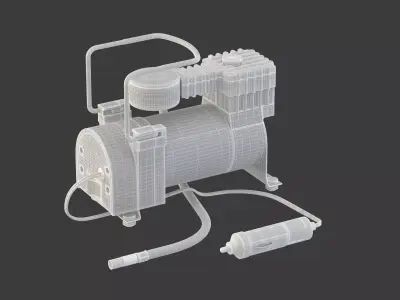 Garage Heavy-Duty Tyre Inflator-Mini Air Compressor 3D model