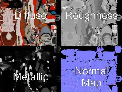 Stylish Athletic Sneaker D Model Pack Low-poly 3D model