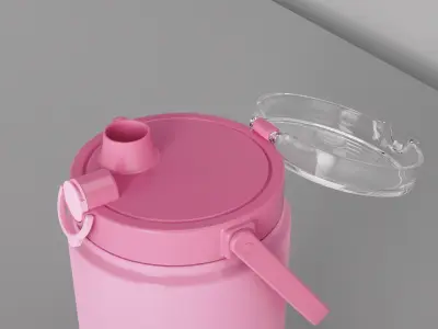 Stainless Steel Sport Bottle 3 3D model